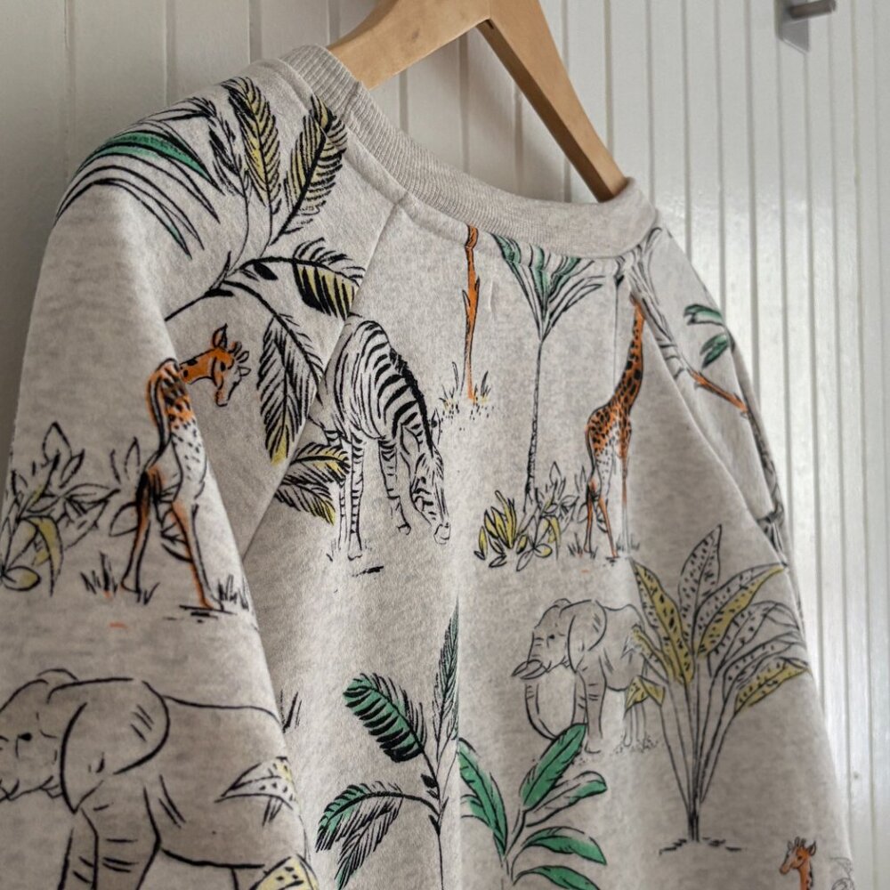 Safari Animal Print Fleece Sweatshirt LA SOUL - Picture 9 of 13